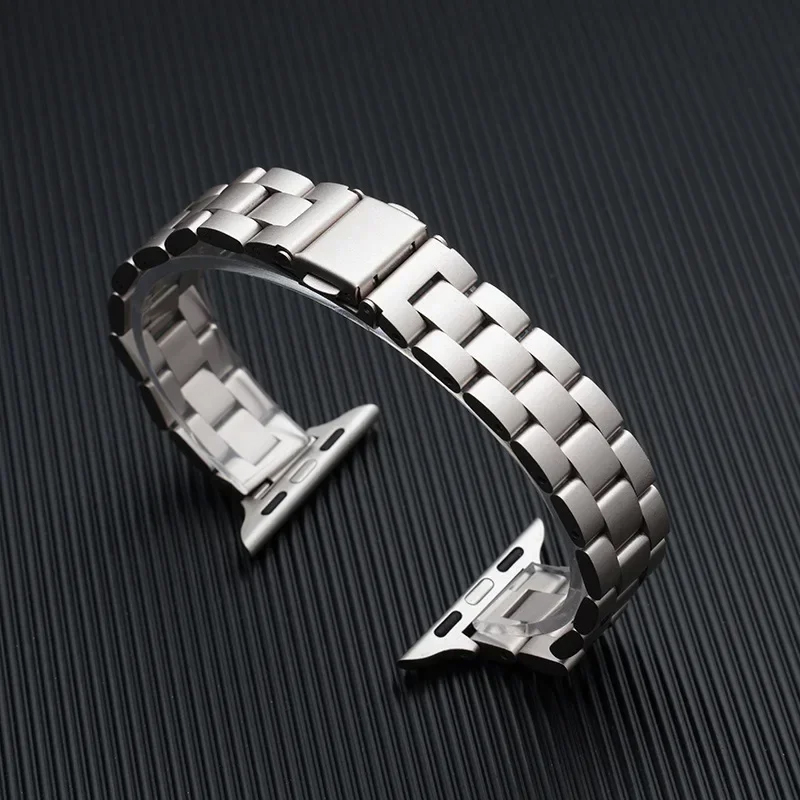 Luxury Watch Apple Bands - Pulseira de Metal Fina em Aço