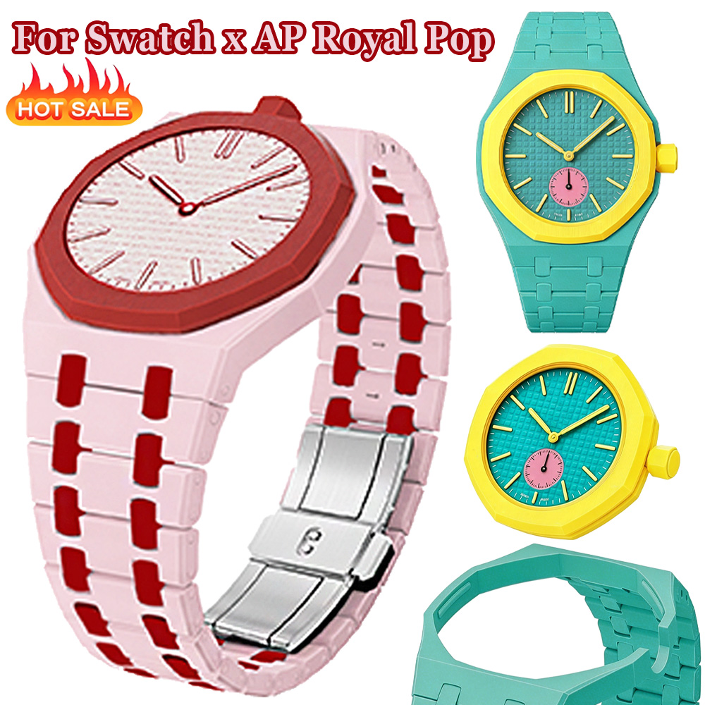 Luxury Watch Ap - Estojo e pulseira biocerâmicos para Swatch