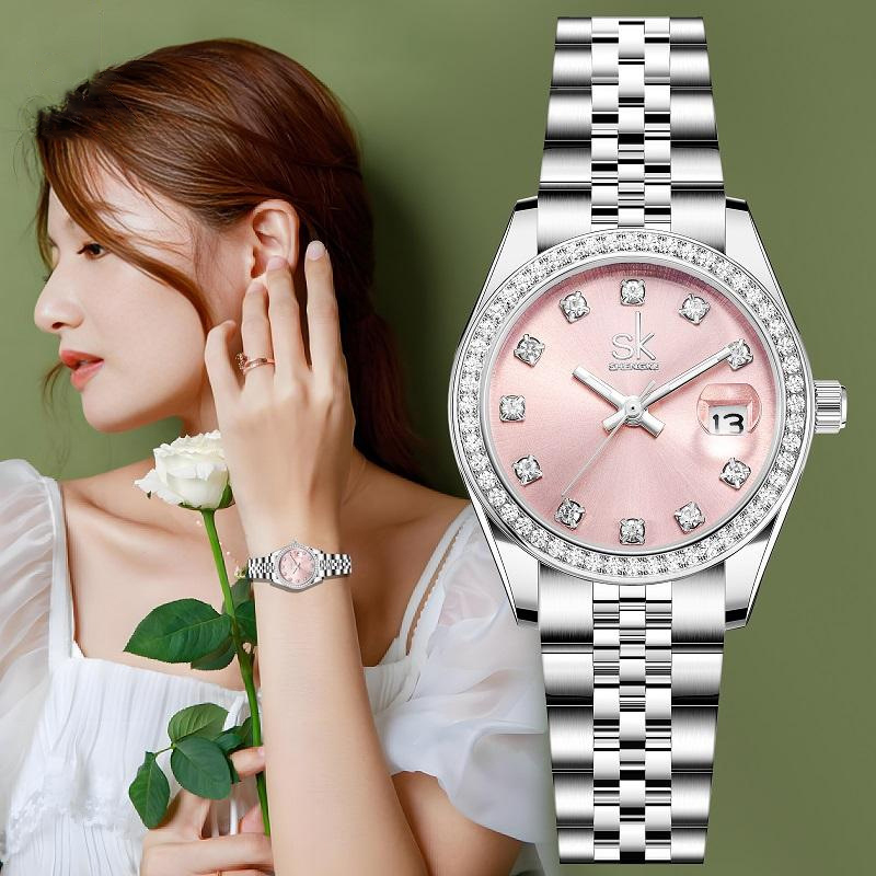 Luxury Watch Diamond - Relógio feminino elegante UTHAI CQ484, pulseira