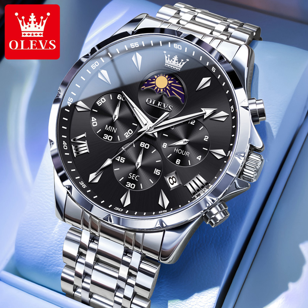 Zen Luxury Watch - Relógio Masculino OLEVS 3653 com Fases