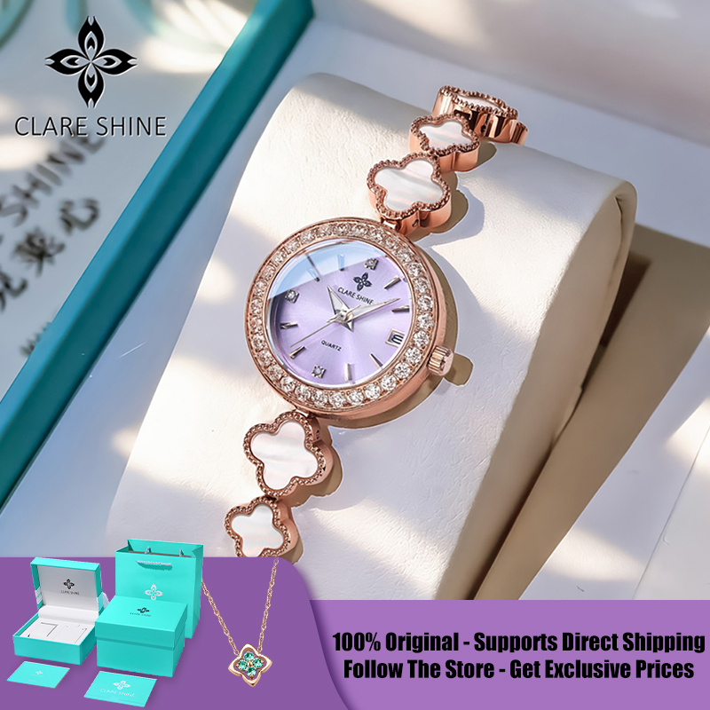 Luxury Watch Diamond - Relógio feminino CLARE SHINE 7701 Lucky