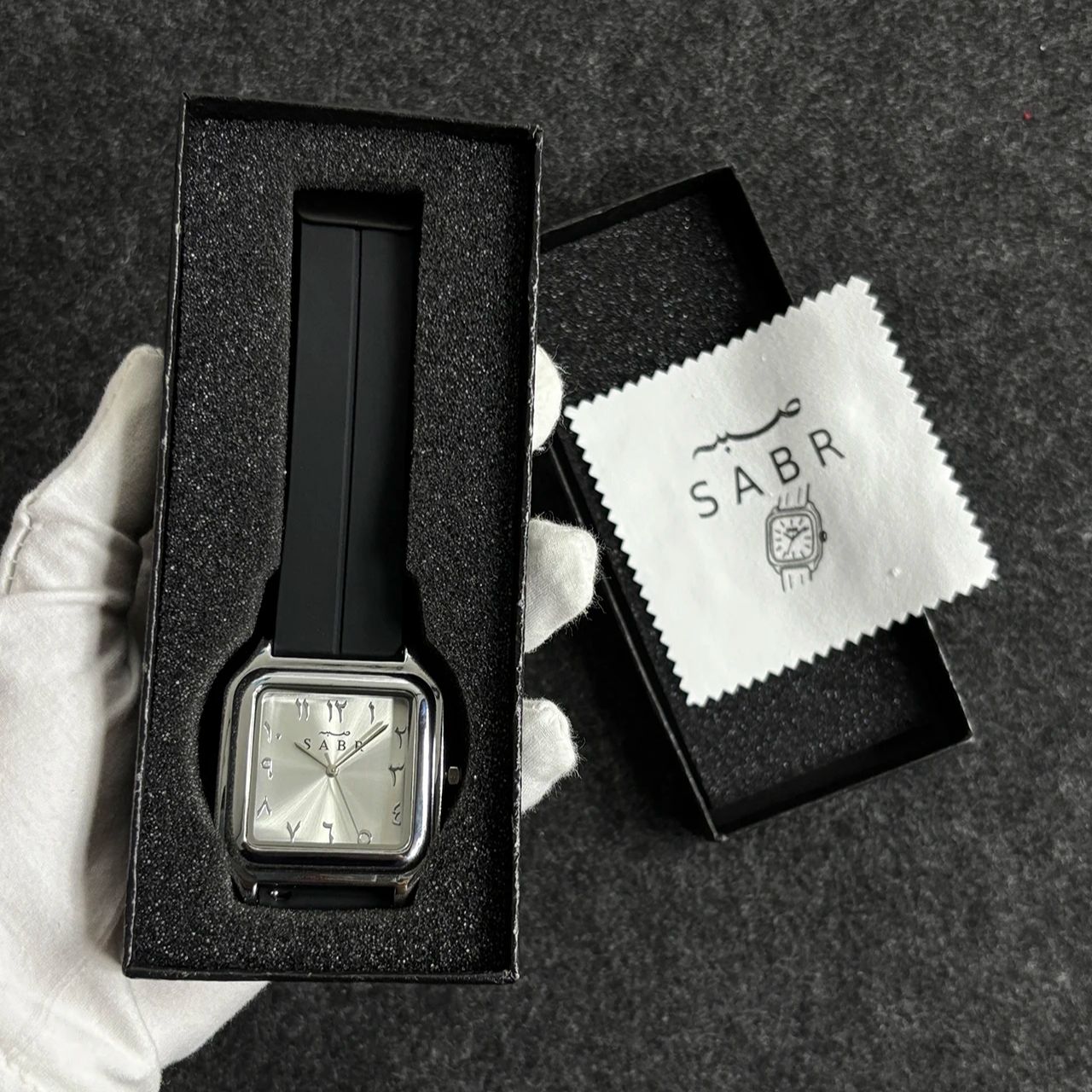 Luxury Watch Protection Film - Sabr relógio com numerais arábicos masculino,