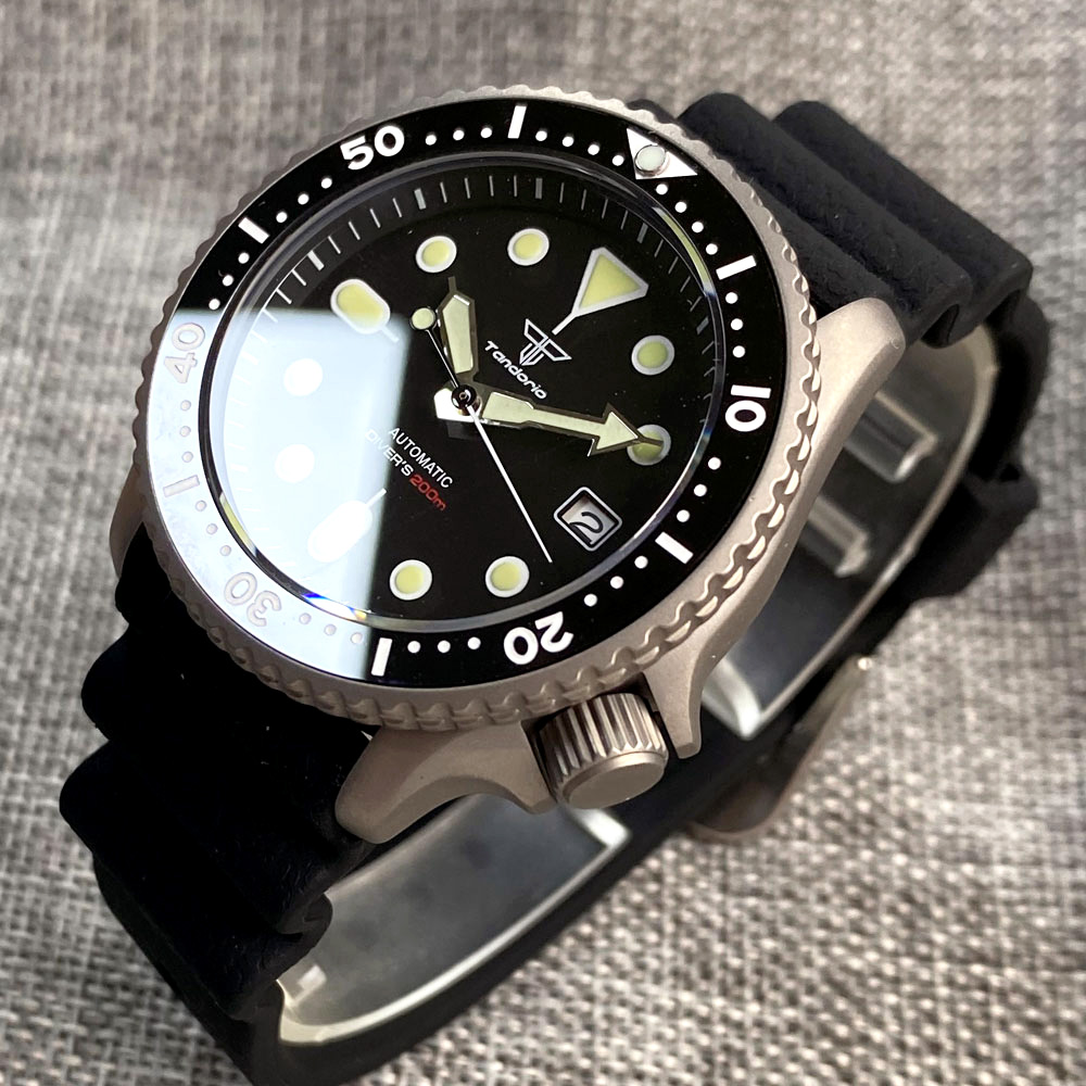 Titanium Sport Watch - Titanium Diver NH35A Preto Automático 200M