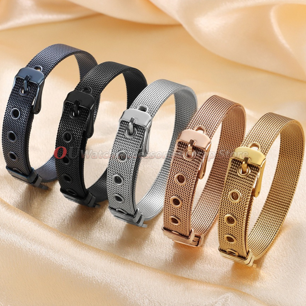 Dress Watch Ultra Thin - Pulseira de malha de aço inoxidável