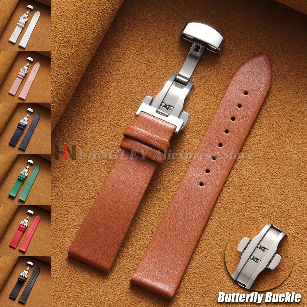 Dress Watch Ultra Thin - Pulseira de Relógio em Couro de