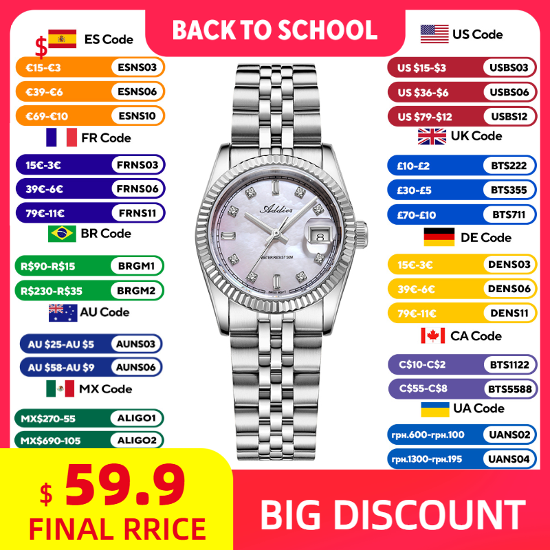 Luxury Watch Usa - ADDIES 585 Relógios femininos de quartzo,