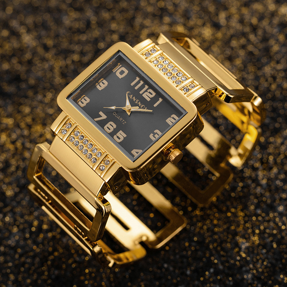Cansnow retângulo senhoras rel - Luxury Watch Diamond avaliação e preço