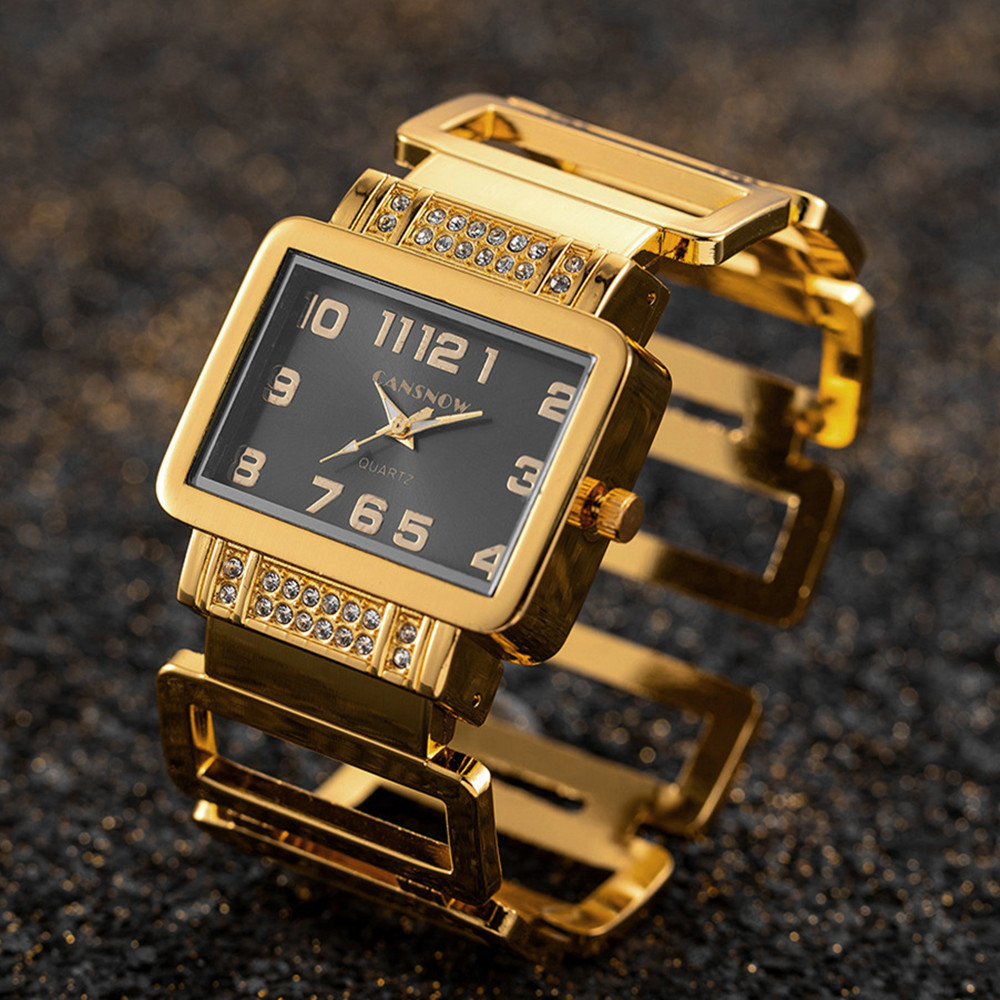 Cansnow retângulo senhoras rel - Luxury Watch Diamond avaliação e preço