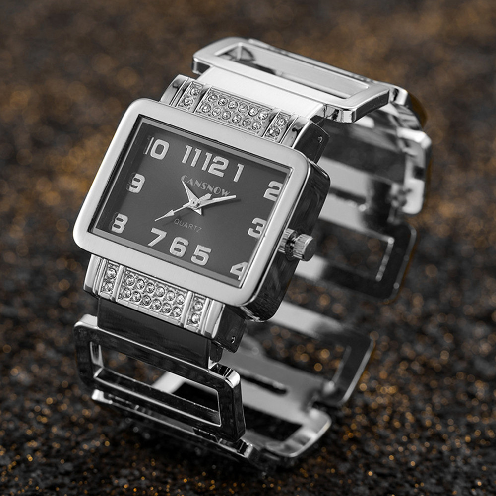 Cansnow retângulo senhoras rel - Luxury Watch Diamond avaliação e preço