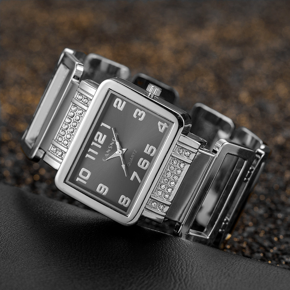 Cansnow retângulo senhoras rel - Luxury Watch Diamond avaliação e preço