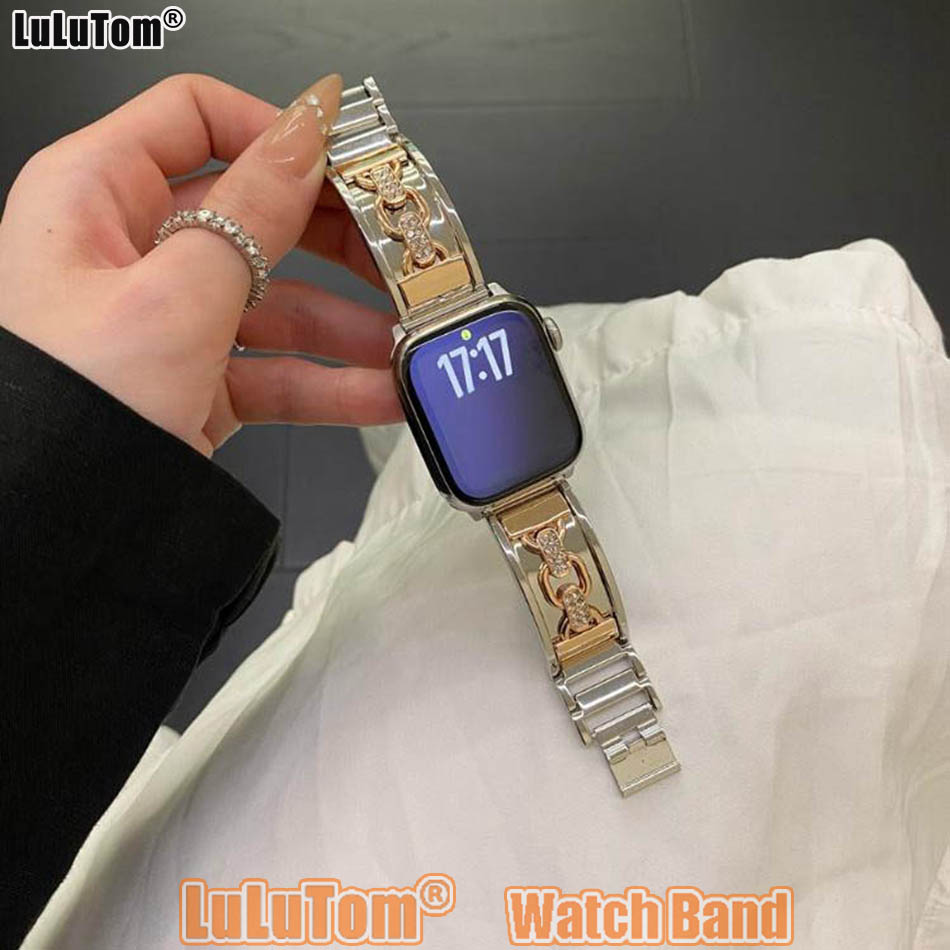 Pulseira de metal de luxo com  - Luxury Watch Apple Bands avaliação e preço