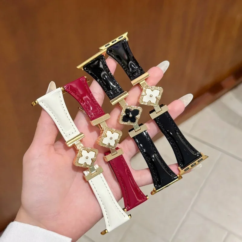 Pulseira de couro de luxo avan - Luxury Watch Apple Bands avaliação e preço