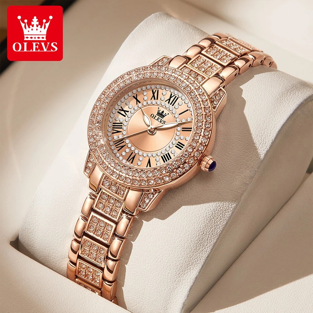 Olevs 9943 luxo todo diamante  - Luxury Watch Diamond avaliação e preço