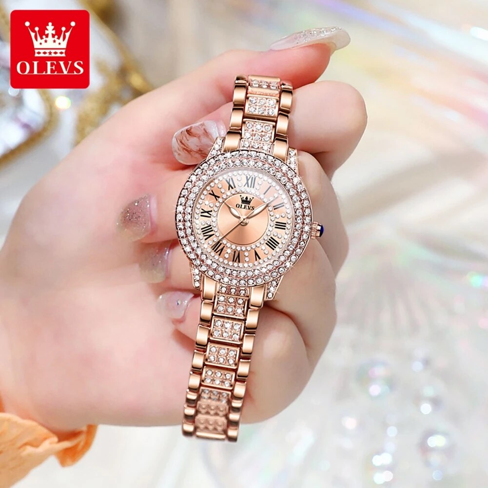 Olevs 9943 luxo todo diamante  - Luxury Watch Diamond avaliação e preço