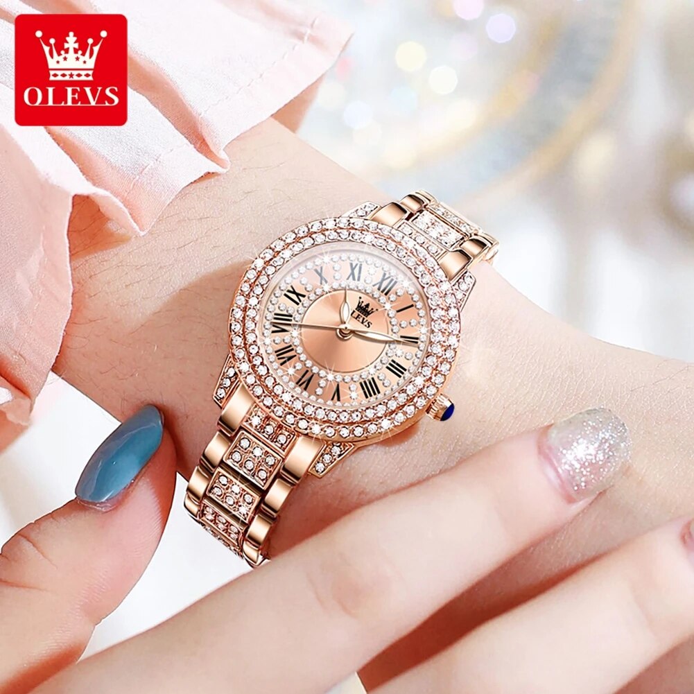 Olevs 9943 luxo todo diamante  - Luxury Watch Diamond avaliação e preço
