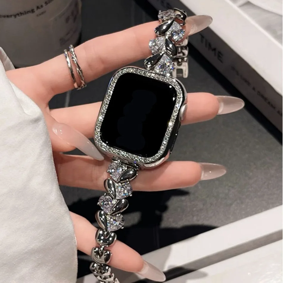 Pulseira de diamante amor para - Luxury Watch Apple Bands avaliação e preço