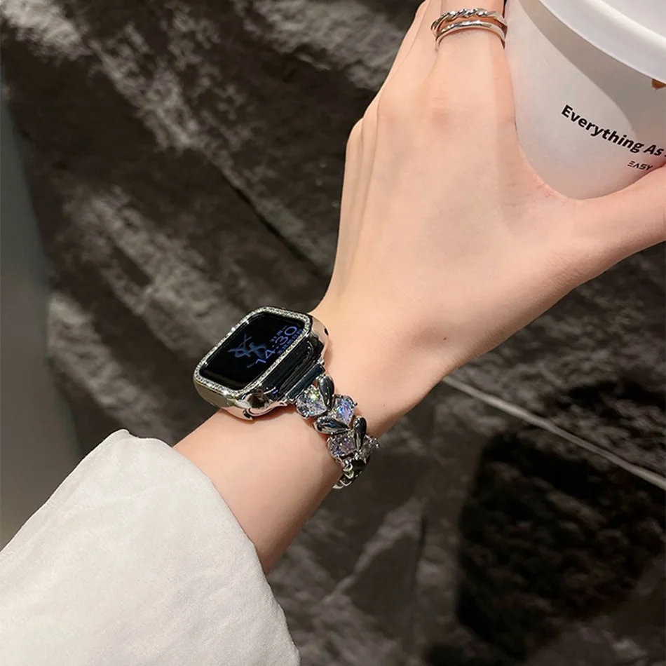 Pulseira de diamante amor para - Luxury Watch Apple Bands avaliação e preço
