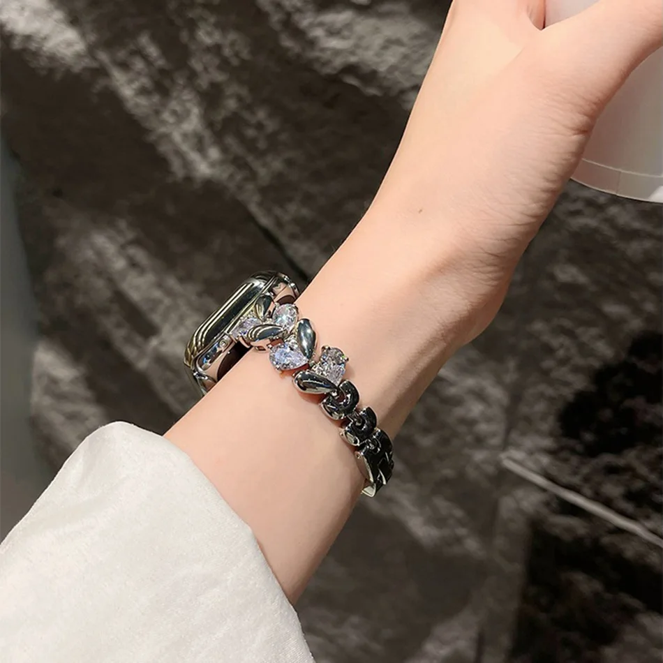 Pulseira de diamante amor para - Luxury Watch Apple Bands avaliação e preço