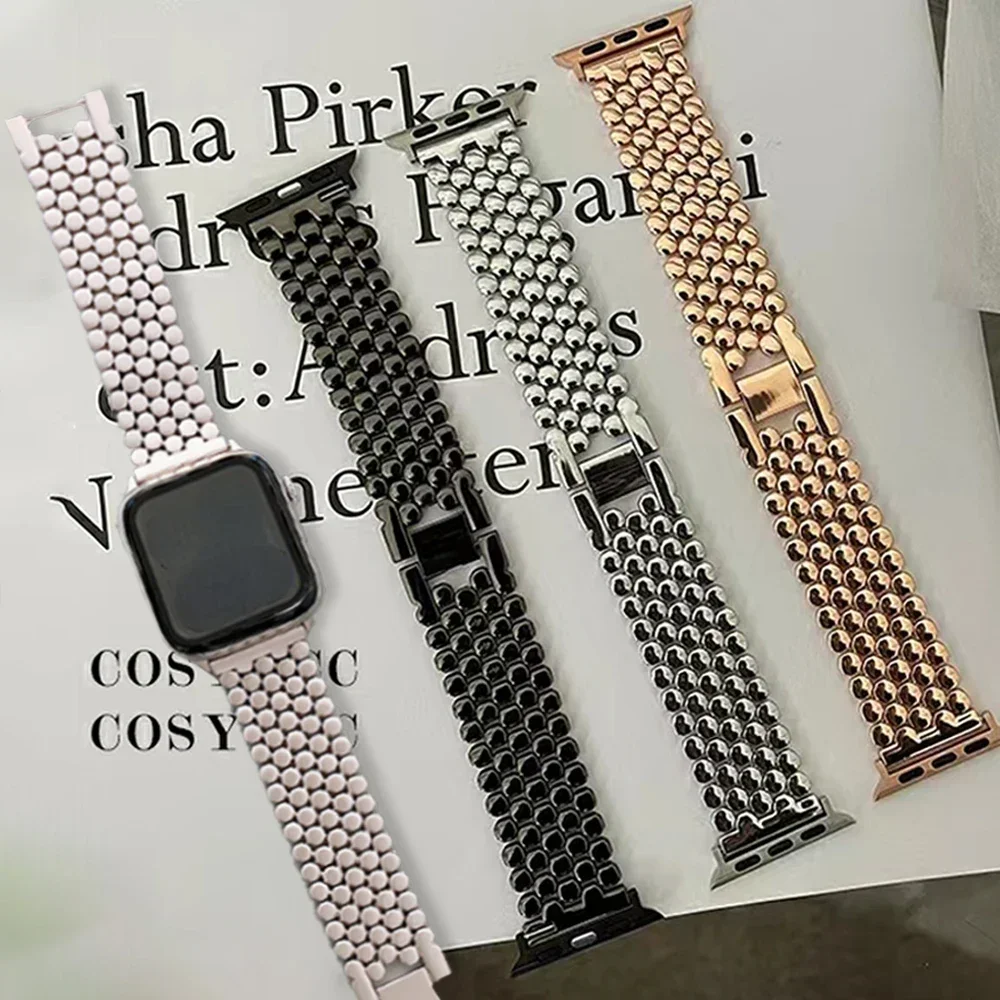 Pulseira feminina de aço inoxi - Luxury Watch Apple Bands avaliação e preço