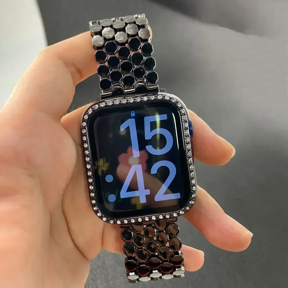 Pulseira feminina de aço inoxi - Luxury Watch Apple Bands avaliação e preço