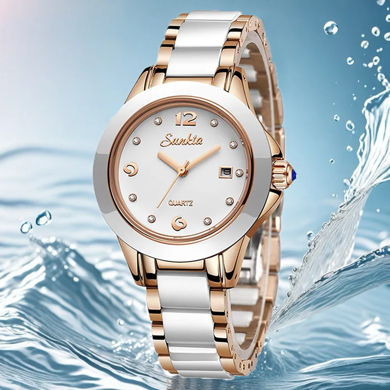 Sunkta moda casual quartzo mul - Luxury Watch Diamond avaliação e preço