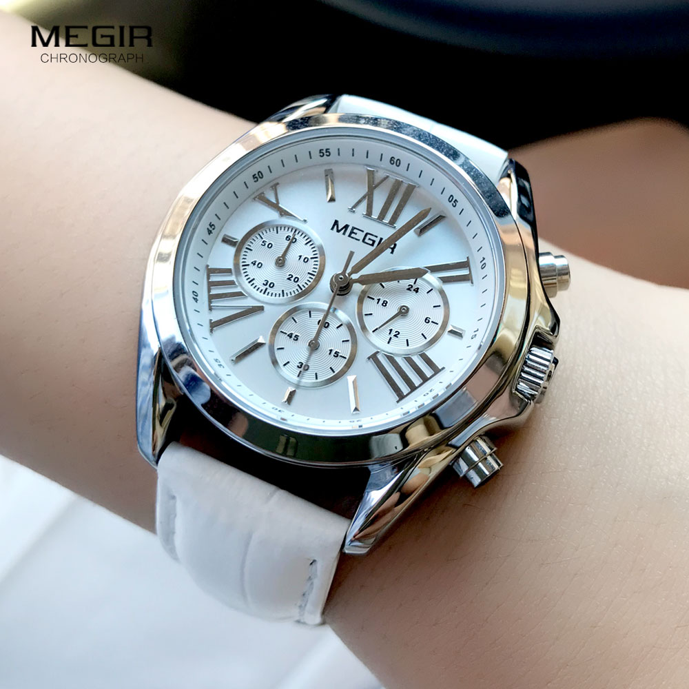 Megir-2114 relógio de couro br - Luxury Watch Brand For Women avaliação e preço