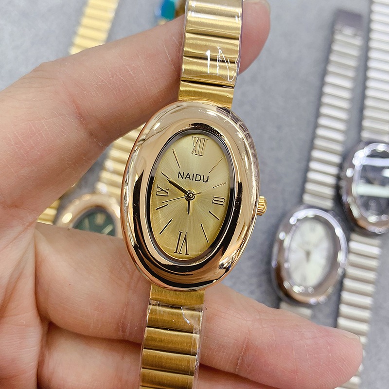 Marca de luxo ouro oval femini - Luxury Watch Brand For Women avaliação e preço