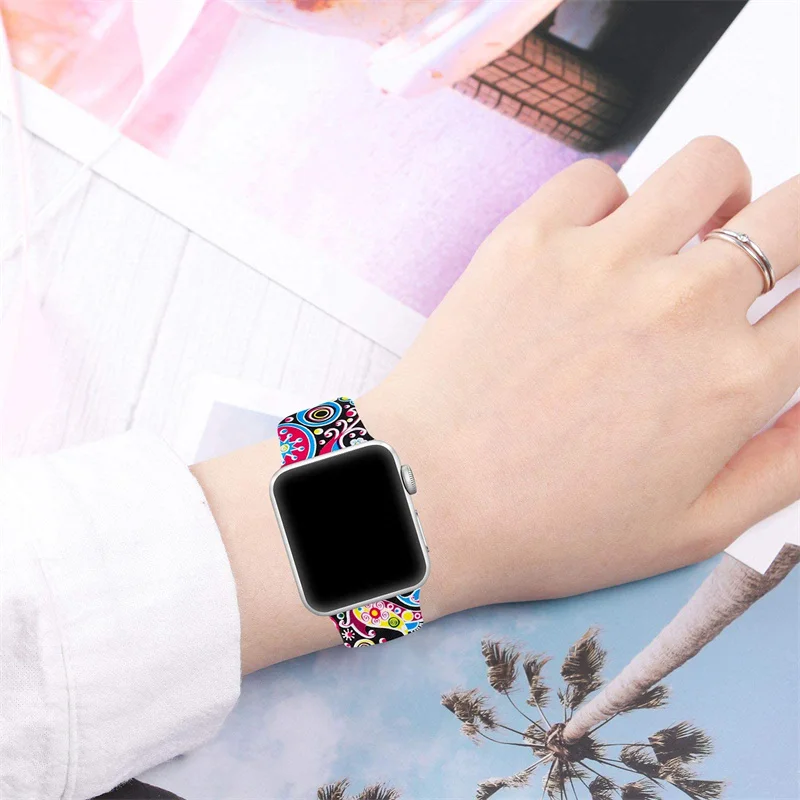 Pulseira impressa para pulseir - Luxury Watch Apple Bands avaliação e preço