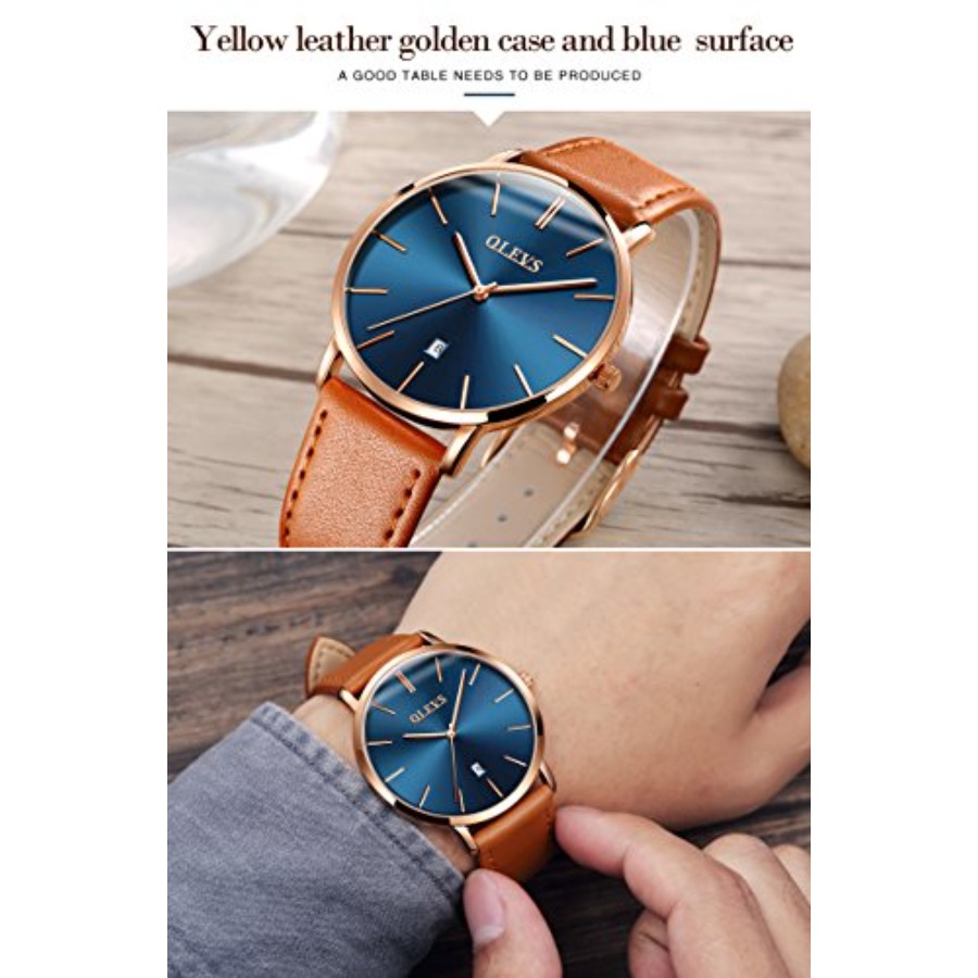 Relógios de Couro Masculinos O - Dress Watch Ultra Thin avaliação e preço